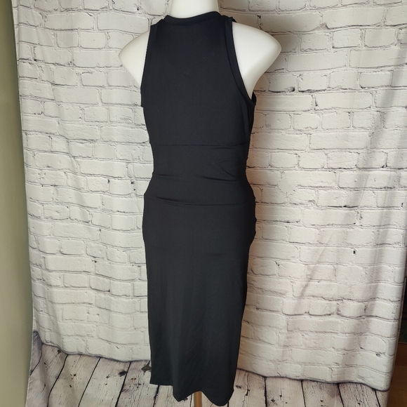 Susana Monaco Black Wrap Cut Out Bodycon Dress Stretchy NWT Size Small - Picture 9 of 13